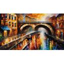 Gallery value USD8900 EPOCHAL VEINS - PALETTE KNIFE Oil Painting On Canvas By Leonid Afremov