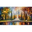 Gallery value USD15700 PAST PRESENT - PALETTE KNIFE Oil Painting On Canvas By Leonid Afremov