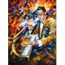 Gallery value USD18900 DUKE ELLINGTON 3  - PALETTE KNIFE Oil Painting On Canvas By Leonid Afremov