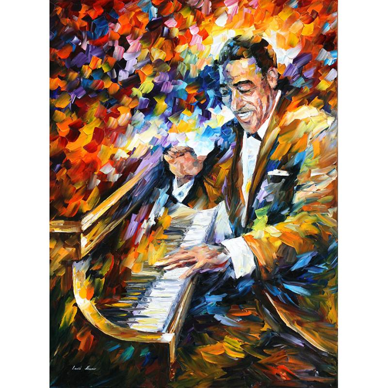 Gallery value USD18900 DUKE ELLINGTON 3  - PALETTE KNIFE Oil Painting On Canvas By Leonid Afremov