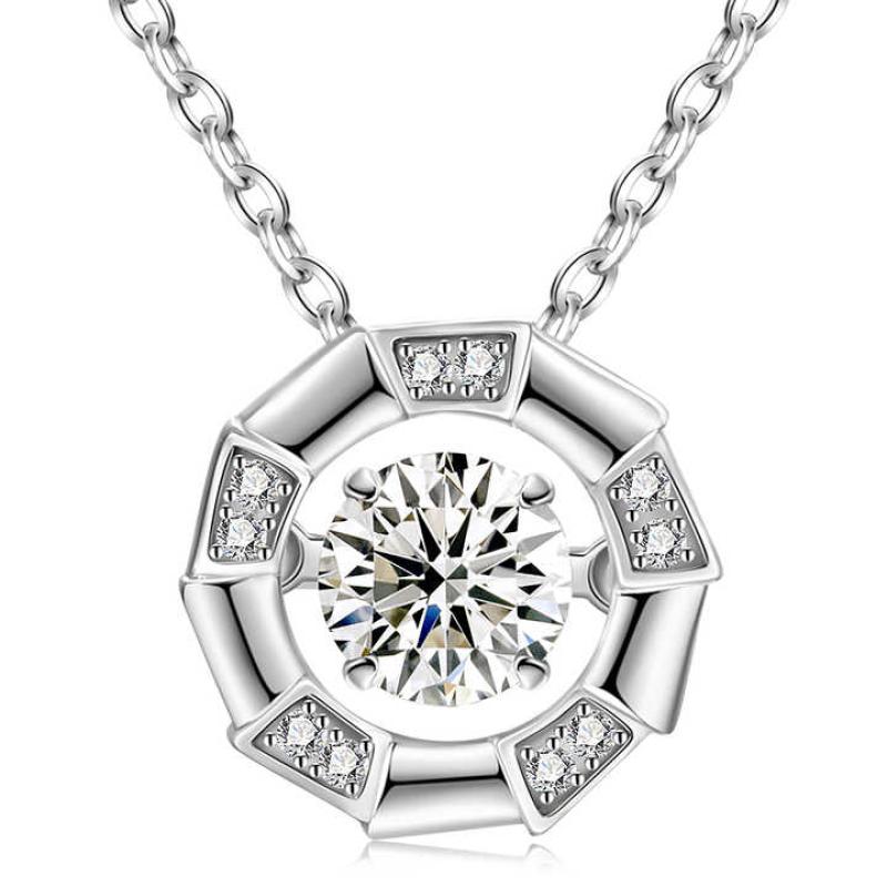 Moissanite Diamond Pendant 925 Sterling Sterling Silver