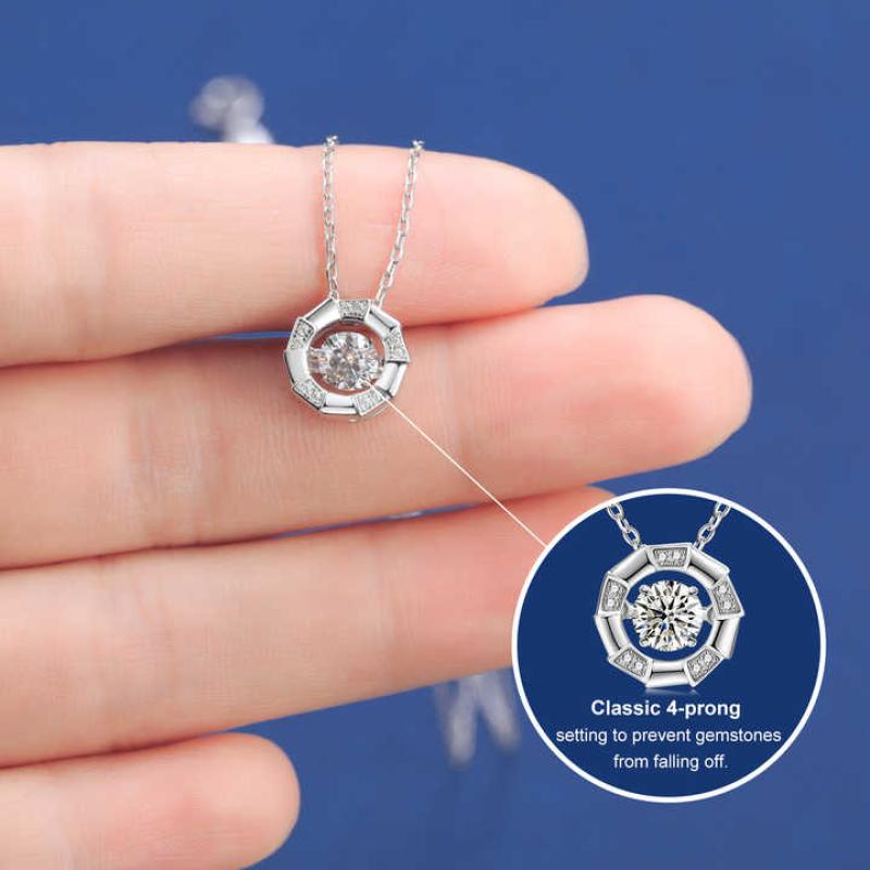 Moissanite Diamond Pendant 925 Sterling Sterling Silver