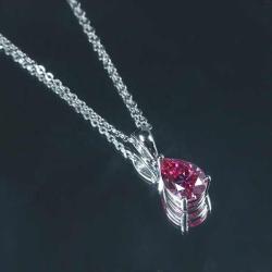 Graceful moissanite jewelry GRA certified 2ct pink moissanite pendant 14K white gold necklace for gift