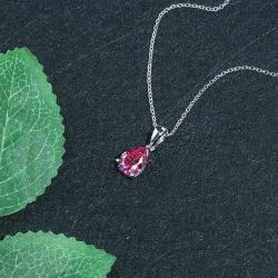 Graceful moissanite jewelry GRA certified 2ct pink moissanite pendant 14K white gold necklace for gift