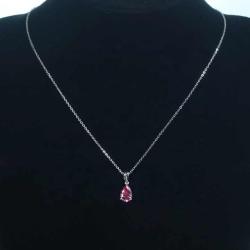 Graceful moissanite jewelry GRA certified 2ct pink moissanite pendant 14K white gold necklace for gift