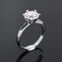 Fashion sterling silver 925 jewellery moissanite diamond ring 5ct moissanite ring with GRA certificate