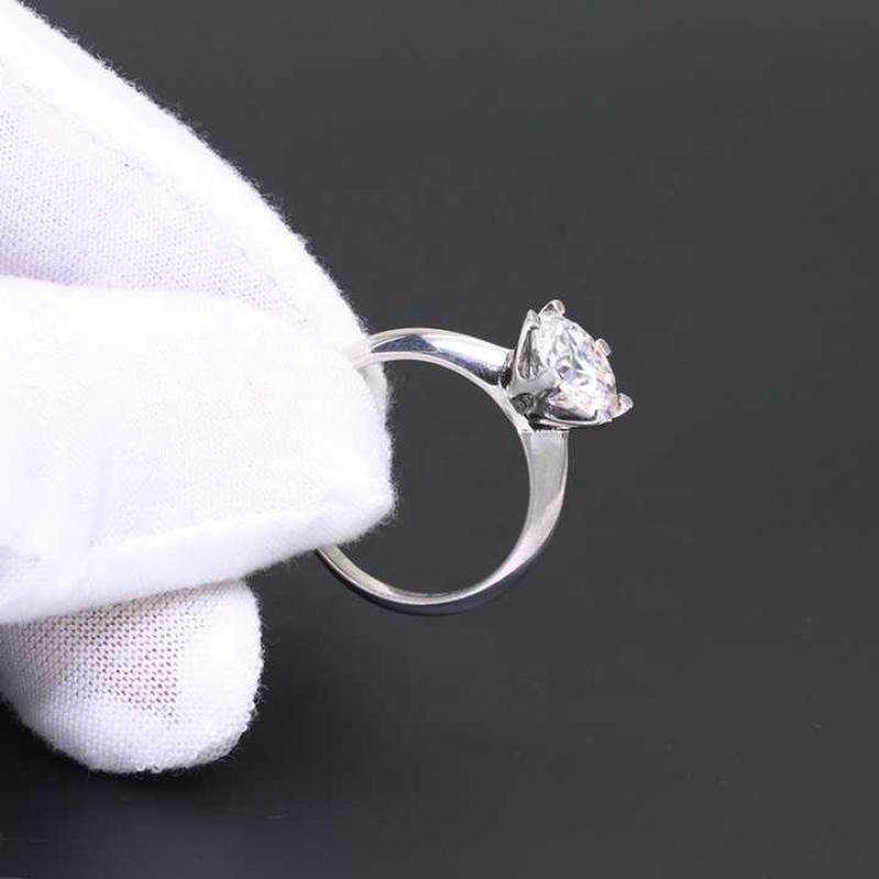 Fashion sterling silver 925 jewellery moissanite diamond ring 5ct moissanite ring with GRA certificate