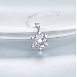 Necklace moissanite 0.5ct VVS D grade round shape sterling silver 925 moving moissanite necklace for women