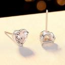 0.8 carat 925 sterling silver moissanite heart shape earrings women