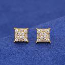 925 Sterling Silver  Earring Iced Out Lab Moissanite Certified Stud Earring