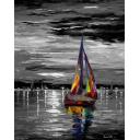 INSIDE SEA'S CRADLE B&W oil painting by Leonid Afremov Retail value $950