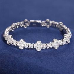 Lab Grown Diamond 925 Sterling Silver Gra Certified Pass Diamond Tester Fine Jewelry Moissanite Cross Bracelet