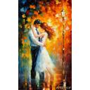 Gallery value USD8400 WIND IN THE HAIR - PALETTE KNIFE Oil Painting On Canvas By Leonid Afremov