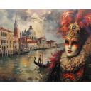 Gallery value USD19900 CARNIVAL OF VENICE ITALY - PALETTE KNIFE Oil Painting On Canvas By Leonid Afremov