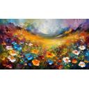 Gallery value USD12600 MYSTIC MEADOW MIRAGE - PALETTE KNIFE Oil Painting On Canvas By Leonid Afremov