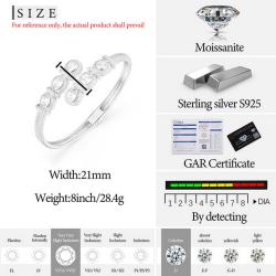 New Arrival 925 Sterling Silver VVS Moissanite Clustered Star Ribbon