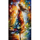 Gallery value USD15400 ENCHANTED VISIONS - PALETTE KNIFE Oil Painting On Canvas By Leonid Afremov