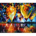 Gallery value USD11600 BALLOON SKY - PALETTE KNIFE Oil Painting On Canvas By Leonid Afremov