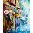 Gallery value USD19800 DROWNED STORES - PALETTE KNIFE Oil Painting On Canvas By Leonid Afremov