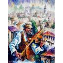 Gallery value USD11900 FIDDLER FROM THE SKY - PALETTE KNIFE Oil Painting On Canvas By Leonid Afremov