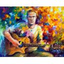 Gallery value USD9800 GUITARIST - PALETTE KNIFE Oil Painting On Canvas By Leonid Afremov