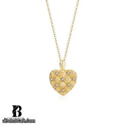 Lot of 2 18k Gold Zircon Heart Pendant Necklace