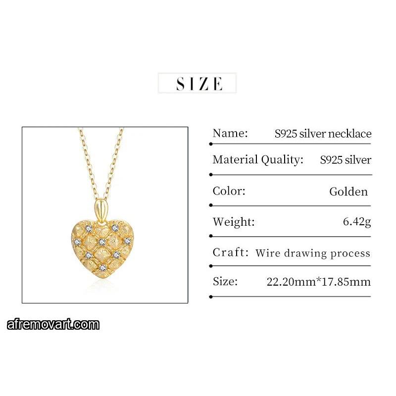 Lot of 2 18k Gold Zircon Heart Pendant Necklace