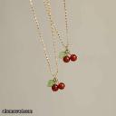 Lot of 12 Trend 18k Gold Cherry Pendant Necklace