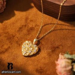 Lot of 2 18k Gold Zircon Heart Pendant Necklace