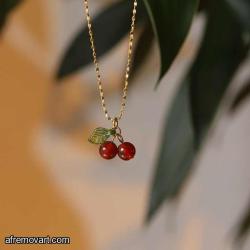 Lot of 12 Trend 18k Gold Cherry Pendant Necklace