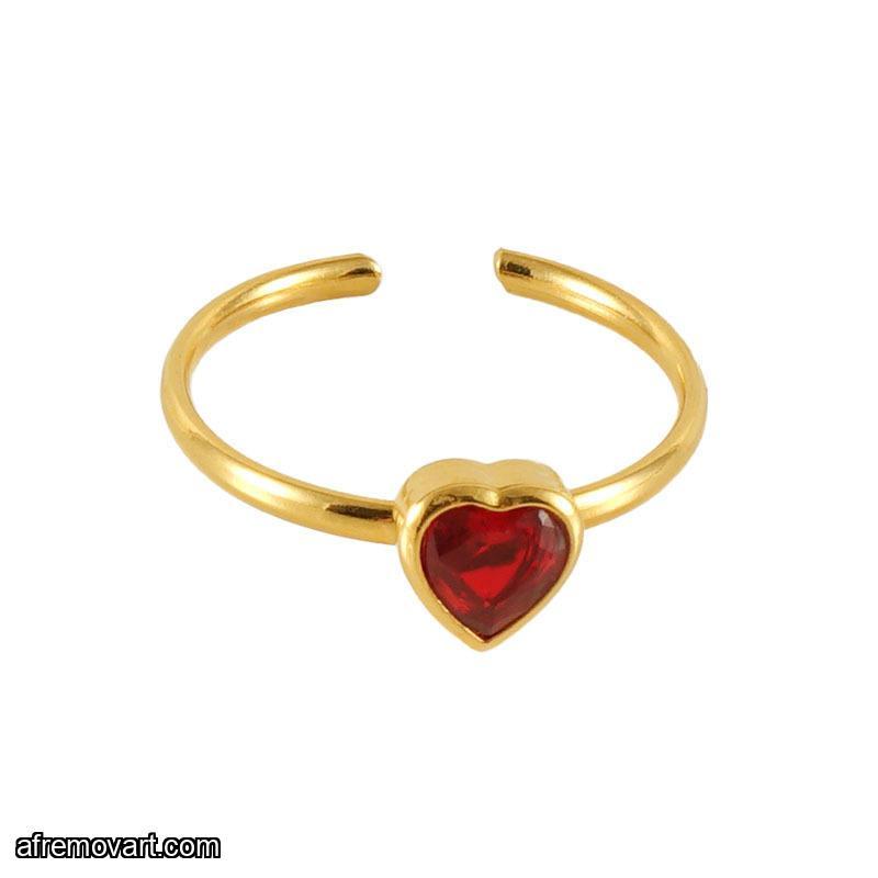 Lot of 12 Gold Colorful Heart Square Flower Zircon Ring