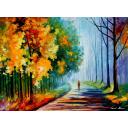 Gallery value USD15300 LIGHTS AND SHADOWS OF LIFE - PALETTE KNIFE Oil Painting On Canvas By Leonid Afremov