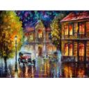 Gallery value USD11000 LOS ANGELES 1930 - PALETTE KNIFE Oil Painting On Canvas By Leonid Afremov