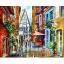 Gallery value USD15100 MORNING IN BAVARIA - PALETTE KNIFE Oil Painting On Canvas By Leonid Afremov