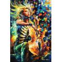 Gallery value USD7900 RHAPSODY - PALETTE KNIFE Oil Painting On Canvas By Leonid Afremov