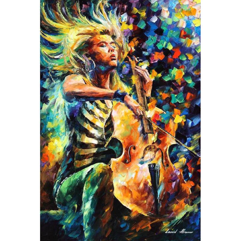 Gallery value USD7900 RHAPSODY - PALETTE KNIFE Oil Painting On Canvas By Leonid Afremov