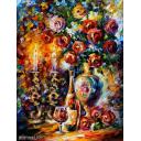 Gallery value USD8900 SHABBAT 2 - PALETTE KNIFE Oil Painting On Canvas By Leonid Afremov