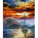 Gallery value USD15200 ABOUT TO RAIN - PALETTE KNIFE Oil Painting On Canvas By Leonid Afremov