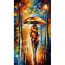 Gallery value USD11500 ABSTRACT WONDERS - PALETTE KNIFE Oil Painting On Canvas By Leonid Afremov