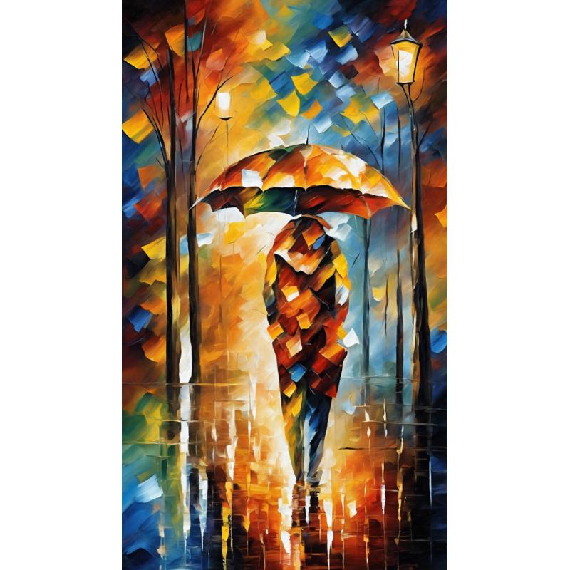 Gallery value USD11500 ABSTRACT WONDERS - PALETTE KNIFE Oil Painting On Canvas By Leonid Afremov