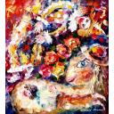 Gallery value USD6900 AIR CLOWN - PALETTE KNIFE Oil Painting On Canvas By Leonid Afremov