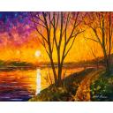 Gallery value USD11600 AKUMAL DREAMS - PALETTE KNIFE Oil Painting On Canvas By Leonid Afremov