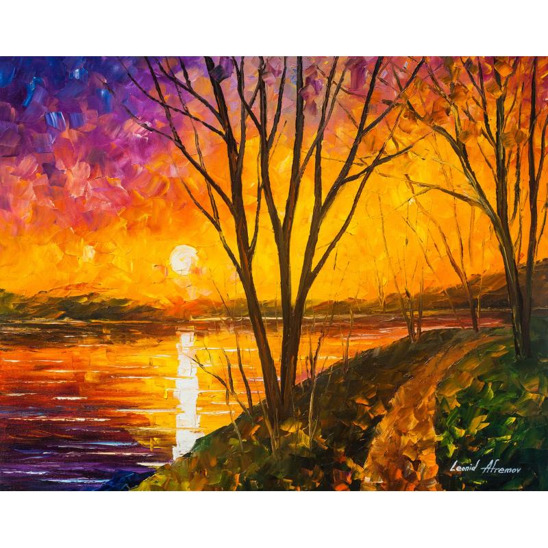 Gallery value USD11600 AKUMAL DREAMS - PALETTE KNIFE Oil Painting On Canvas By Leonid Afremov