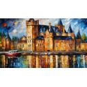 Gallery value USD10200 ANCIENT REFLECTIONS - PALETTE KNIFE Oil Painting On Canvas By Leonid Afremov