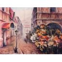 Gallery value USD18000 ANCIENT STREET - PALETTE KNIFE Oil Painting On Canvas By Leonid Afremov