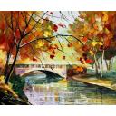 Gallery value USD14700 AUTUMN CALM - PALETTE KNIFE Oil Painting On Canvas By Leonid Afremov