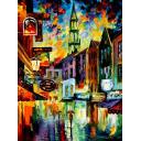 Gallery value USD19600 BELGIUM BRUSSELS - PALETTE KNIFE Oil Painting On Canvas By Leonid Afremov