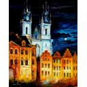 BLUE CASTLE - PALETTE KNIFE Oil Painting On Canvas By Leonid Afremov