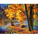 Gallery value USD18600 BRIDGE OF INCEPTION - PALETTE KNIFE Oil Painting On Canvas By Leonid Afremov