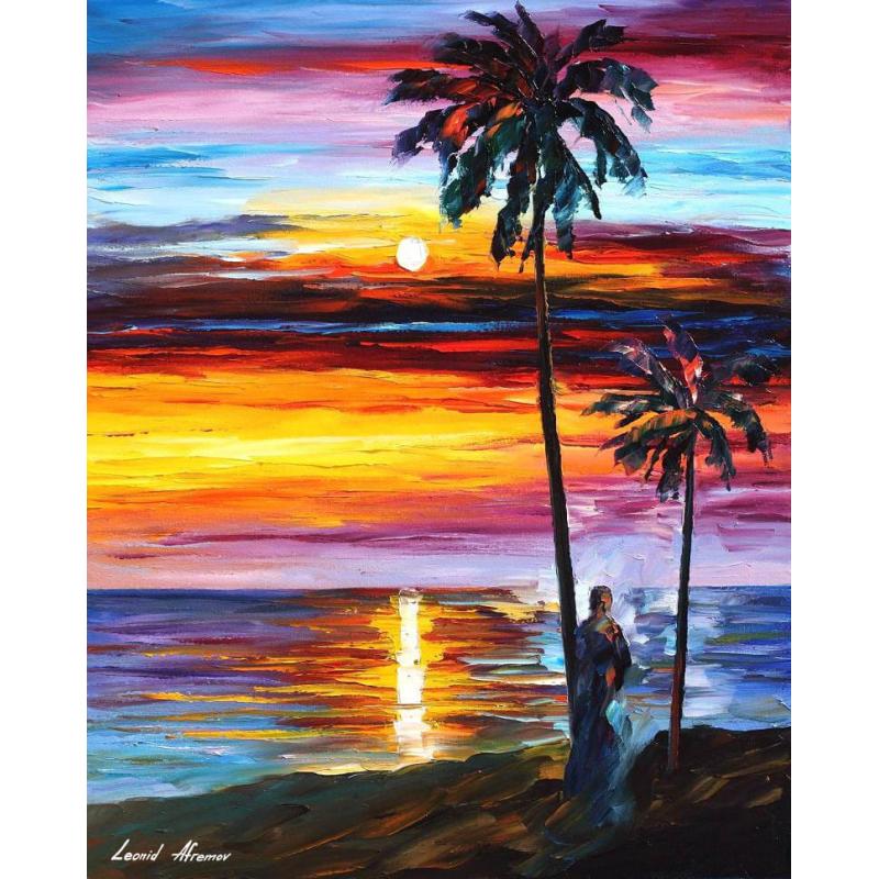 CARIBBEAN MOOD - PALETTE KNIFE Oil Painting On Canvas By Leonid Afremov